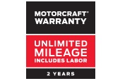 MOTORCRAFT® WARRANTY: TWO YEARS. UNLIMITED MILEAGE. INCLUDES LABOR.*